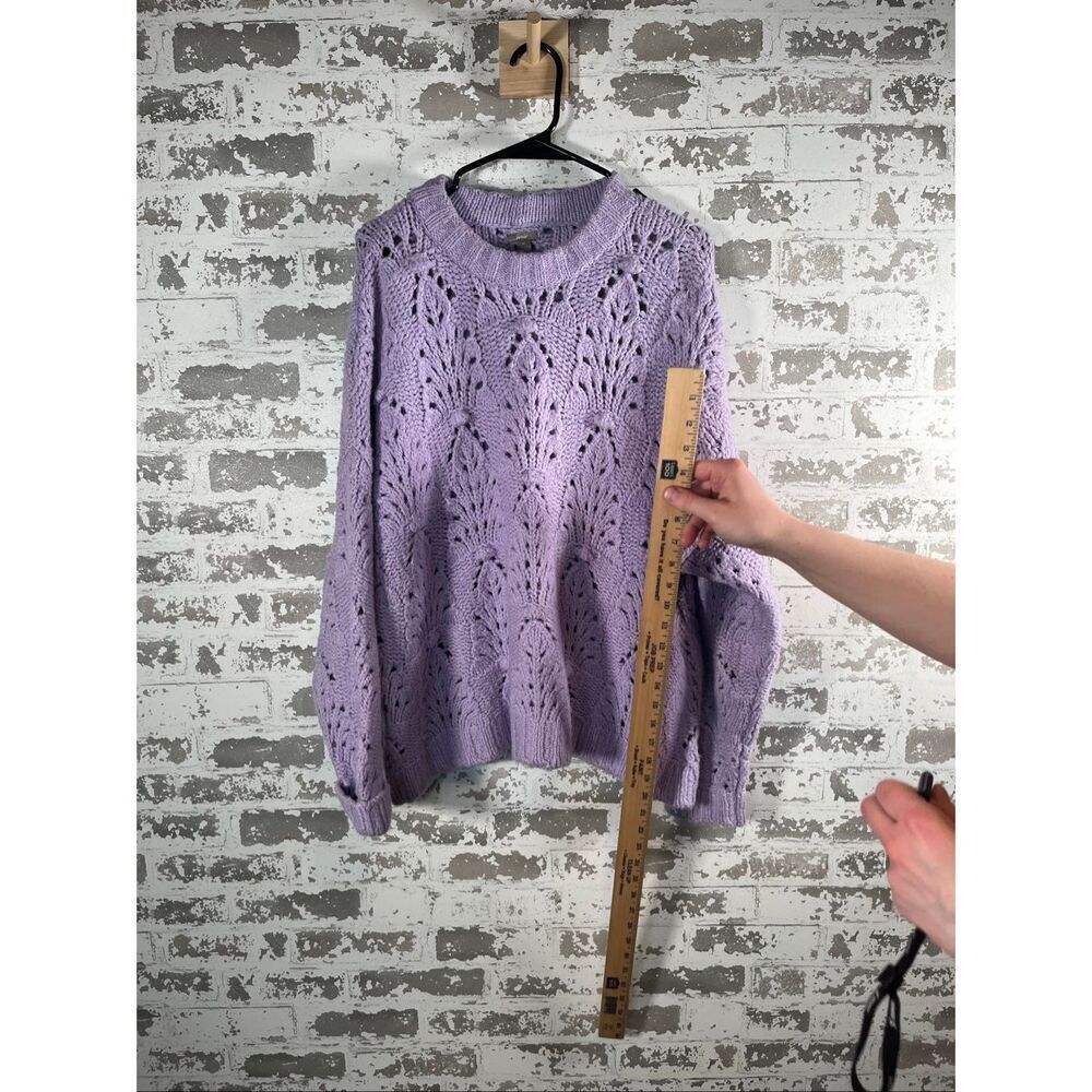 Aerie | women lilac purple knitted crewneck sweater - Picture 7 of 9